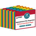 EXTRIC Alphabetical File Organizer 25 File Cabinet Dividers A-Z, 5 Colors