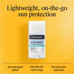 Neutrogena Ultra Sheer Mineral Sunscreen Stick SPF 50, 1.5 oz | Sensitive Skin, Zinc Oxide, Face & Body Sunscreen, Vitamin E, No White Residue, Vegan