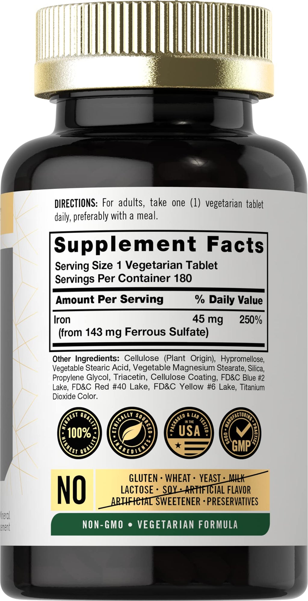 Carlyle Slow Release Iron 45 mg | 180 Tablets