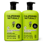 California Naturals Re:GRO Anti-Thinning Shampoo & Conditioner Set for Men, Biotin, Caffeine & Rosemary Oil, Hair Loss & Thinning Hair Support, Sulfate Free, 20 oz