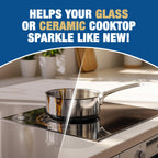 Bar Keepers Friend Cooktop Cleaner (2 x13 oz) + Scraper - Multipurpose Liquid Stovetop Cleanser, Safe for Use on Glass & Ceramic Cooking Surfaces, Copper, Brass, Chrome, Stainless Steel & Porcelain