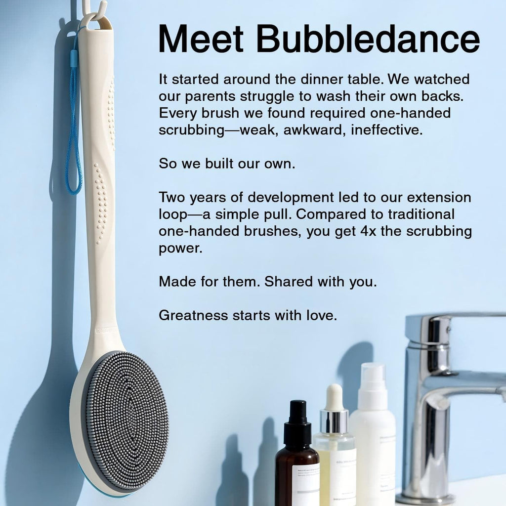 Extendable Silicone Back Scrubber-17.5"-32",4X Firm Exfoliation