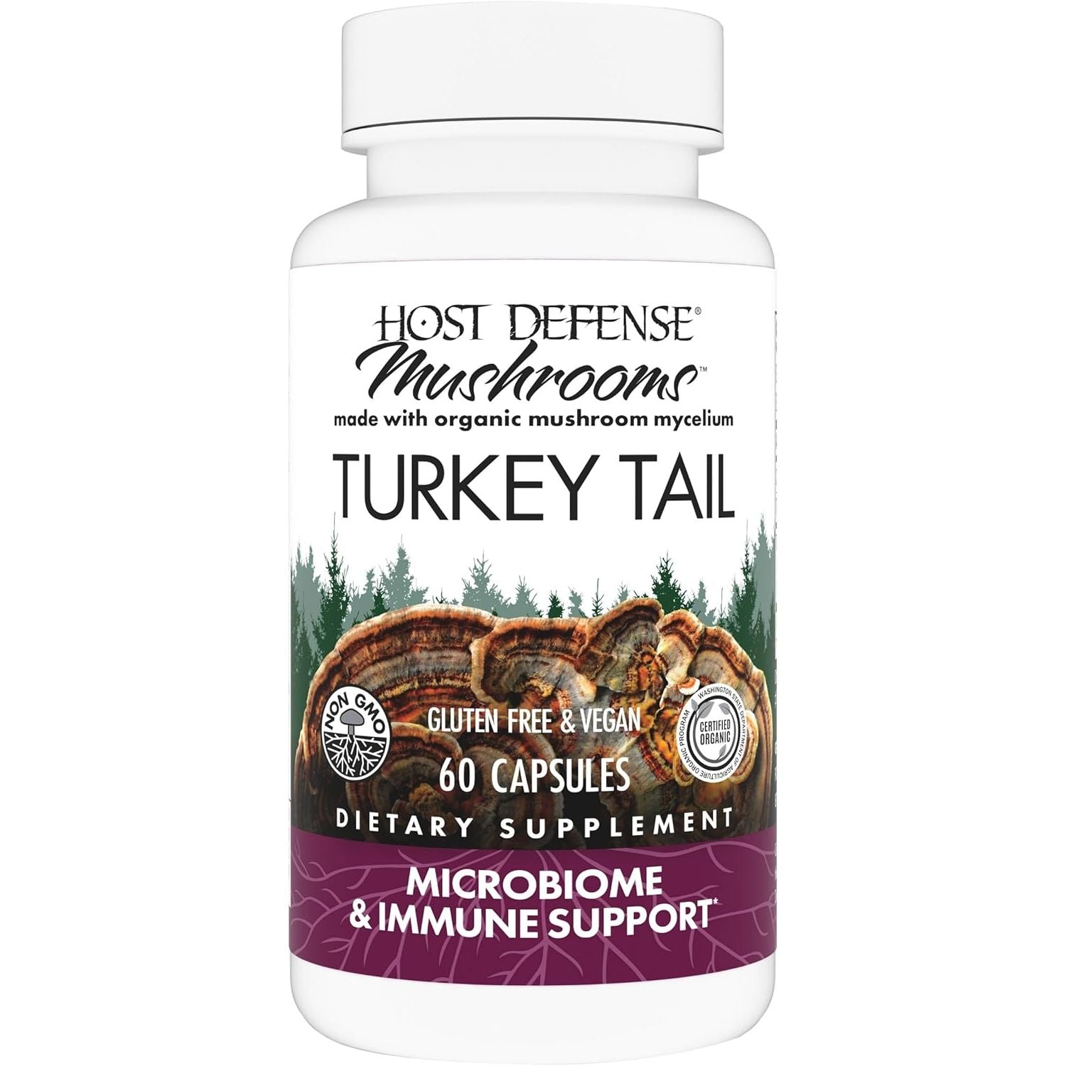 Buy now Host Defense Turkey Tail Capsules - Digestive Health & Immune Response Support Supplement - Mushroom Supplement for Gastrointestinal & Gut Microbiome Support - 60 Capsules (30 Servings)* at indiglob india