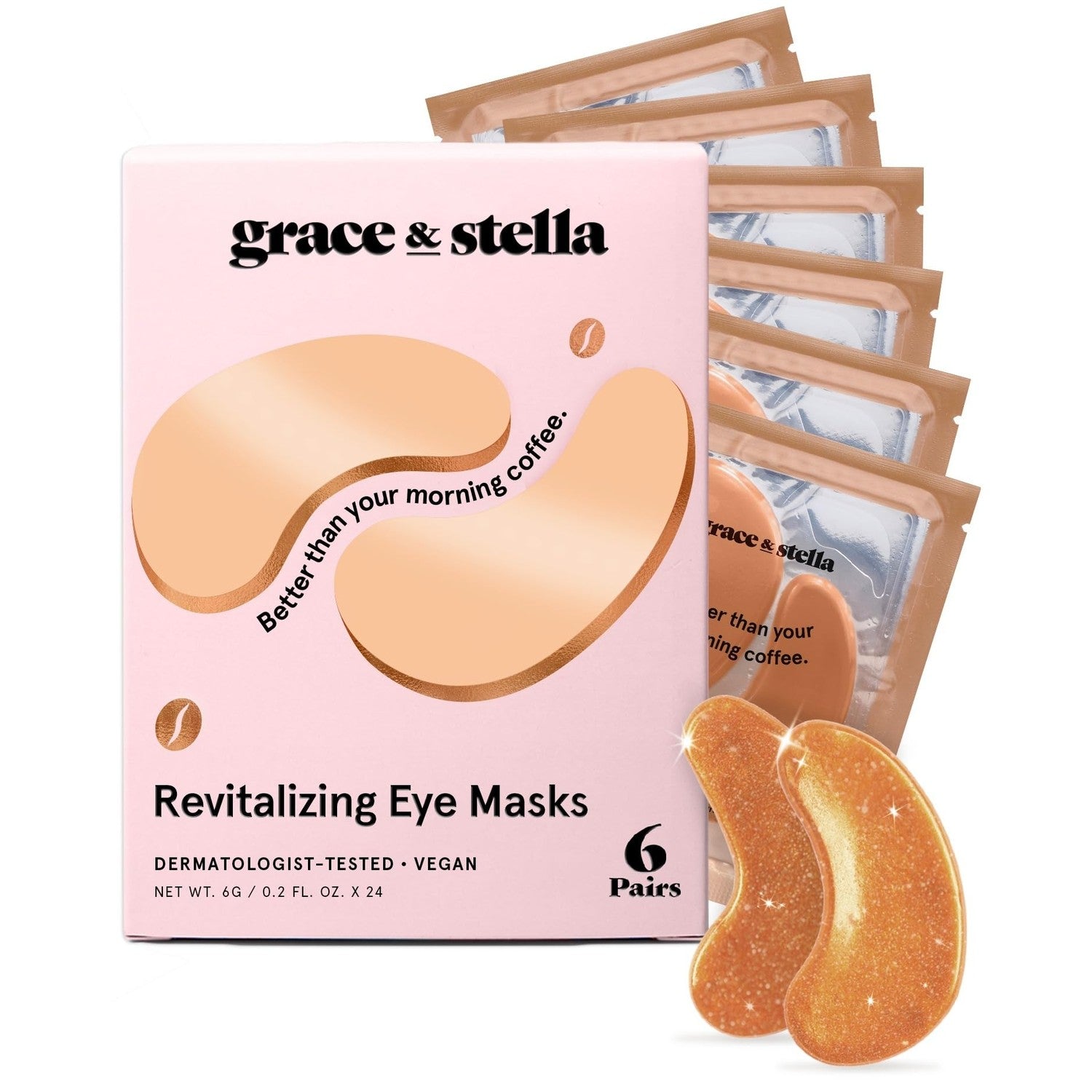 Buy now grace & stella Retinol Under Eye Patches for Puffy Eyes & Dark Circles - Restoring Gel Under Eye Masks with Hyaluronic Acid - Bridesmaid Gifts, Birthday Gifts for Women (Purple, 24 Pairs) Bronze (6 Pairs) at indiglob india