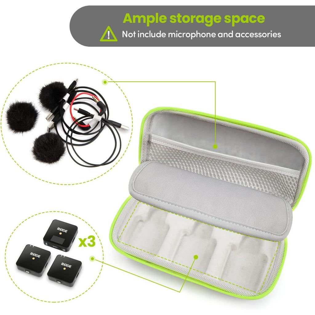 Buy now YOUSHARES Wireless Go 2 Hard Carring Case - Professional Flocking Mic Case Compatible with Rode Wireless GO II Dual Channel Compact Digital Wireless Microphone System (black) at indiglob india