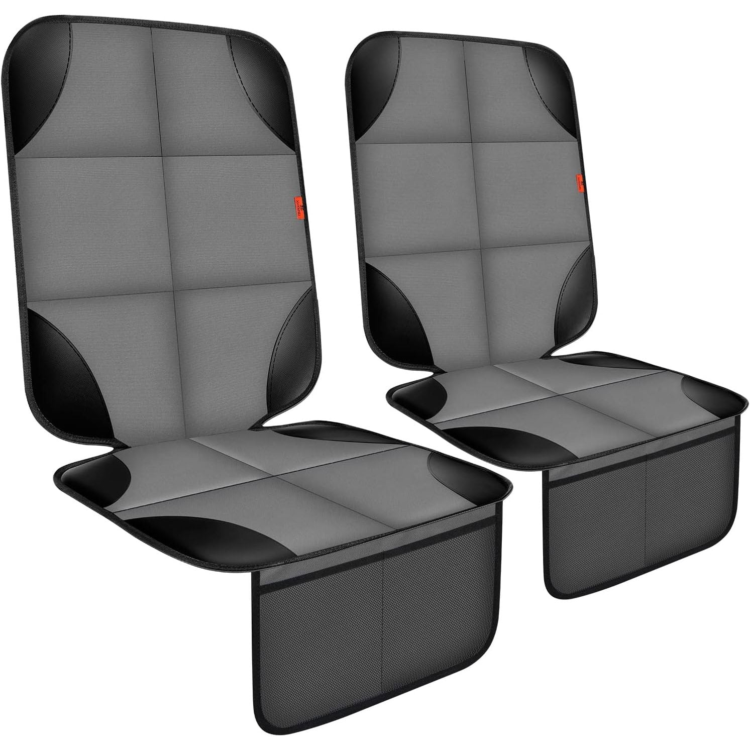 Buy now Car Seat Protector 1 Pack Car Seat Cushion Mat Thickest Padding,Waterproof 600D Fabric Car Seat Covers for Non-Slip Backing Mesh Pockets for Baby and Pet (Black, 1 Pack) 2 Pack Gray at indiglob india
