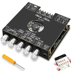 Buy now Bluetooth Power Amplifier Board Stereo - HiFi 2.1 Channel 2X220W+350W Bluetooth 5.1 16-32V Digital Power Audio Amplifier Module Subwoofer Control with AUX/Bluetooth/USB Flash Drive (ZK-AS21) at indiglob india