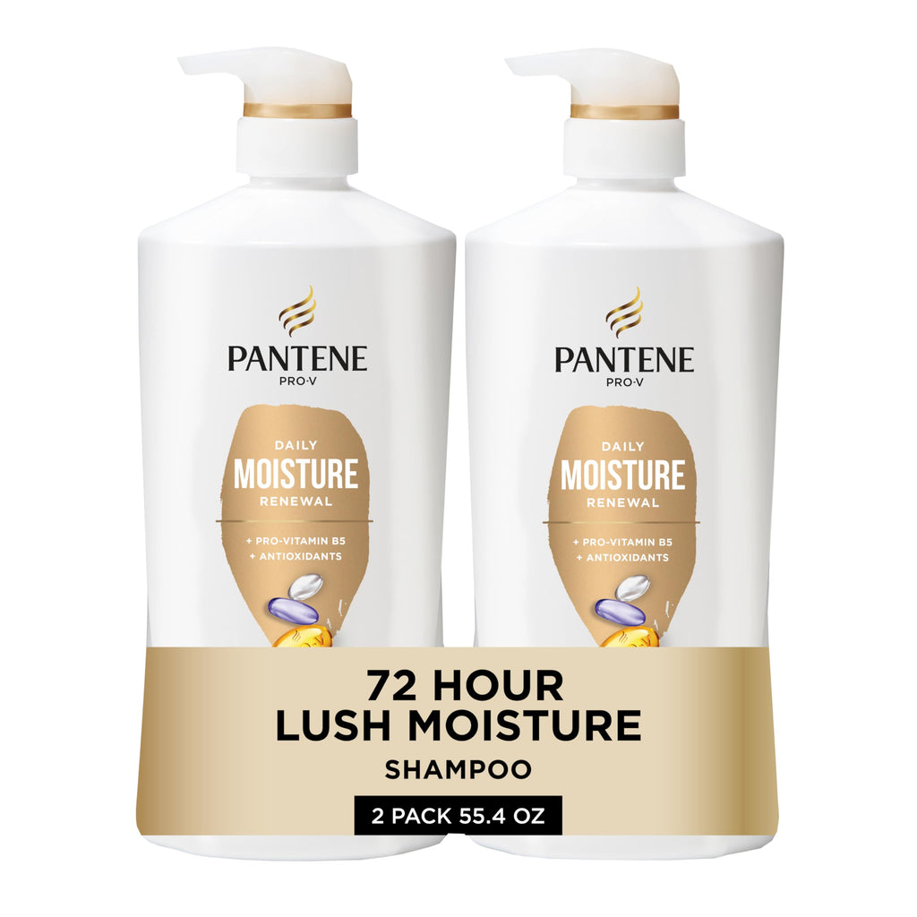 Pantene Shampoo, Sheer Volume - Lightweight Nourishment for Fine, Color-Treated Hair, 72-Hour Fullness and Body, 27.7 Oz Each, 2-Pack + Miracle Rescue Shot (0.5 Oz)