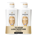 Pantene Shampoo, Sheer Volume - Lightweight Nourishment for Fine, Color-Treated Hair, 72-Hour Fullness and Body, 27.7 Oz Each, 2-Pack + Miracle Rescue Shot (0.5 Oz)
