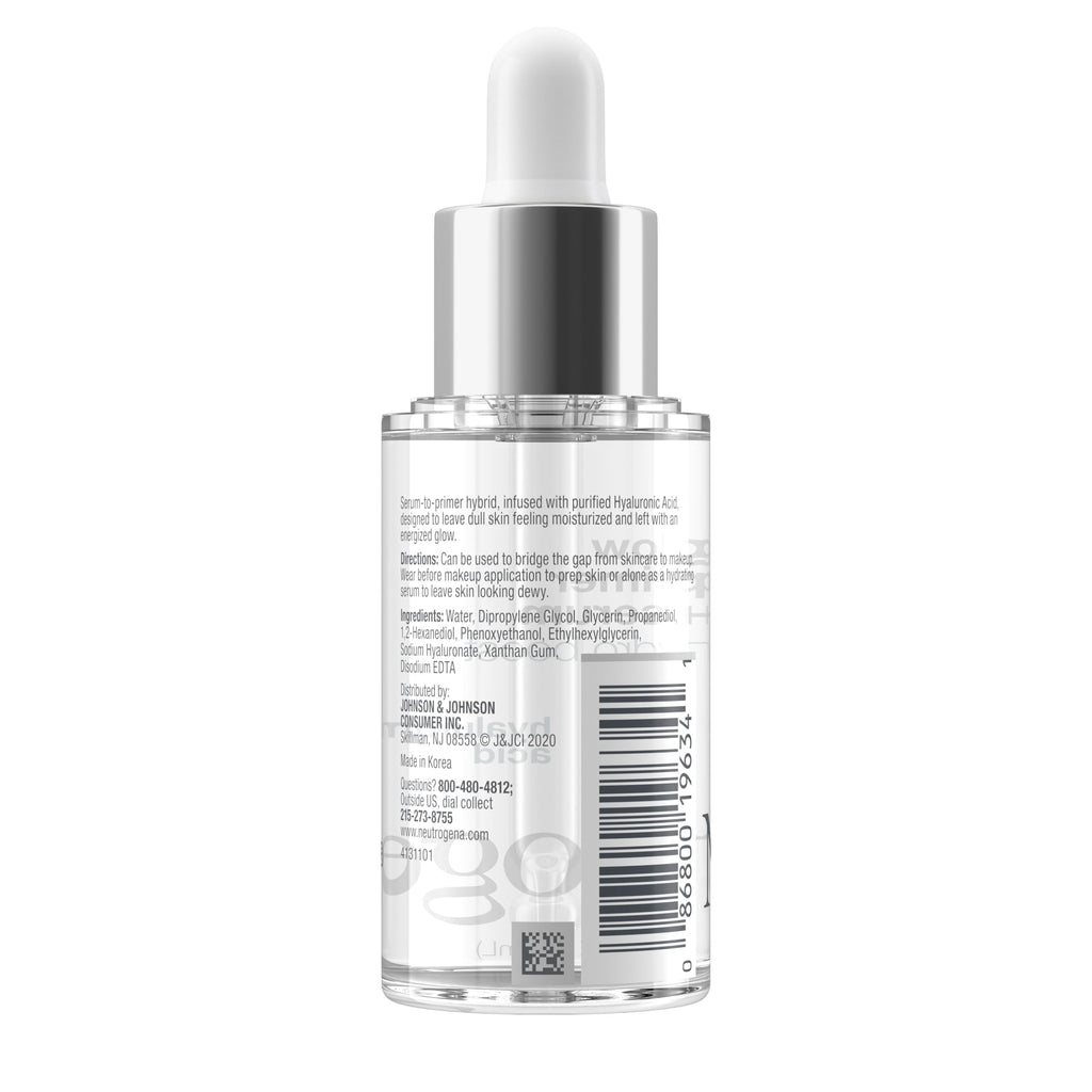 Buy now Neutrogena Hydro Boost Glow Booster Primer & Serum, Hydrating & Moisturizing Face Serum-to-Primer Hybrid, Infused with Purified Hyaluronic Acid & Designed to Instantly Hydrate, 1.0 fl. oz at indiglob india