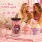 ZAPWRAP 72 PCS Pink Pre Rolled Cones| Ice Cream Flavor | King Size Rolling Paper Cone with Loader and Packing Sticks with Heart Patterns | Valentine's