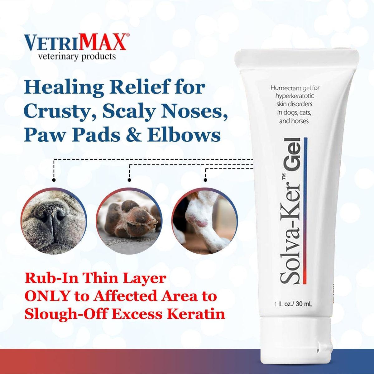 Solva-Ker Soother Gel for Pet's Cracked Nose and Paws, 1 oz