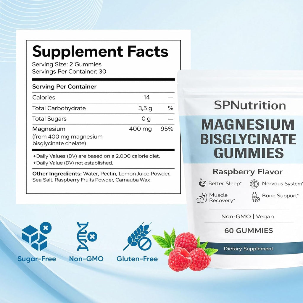 Spnutrition Magnesium Bisglycinate Gummies – Chelated Magnesium Supplement (2)