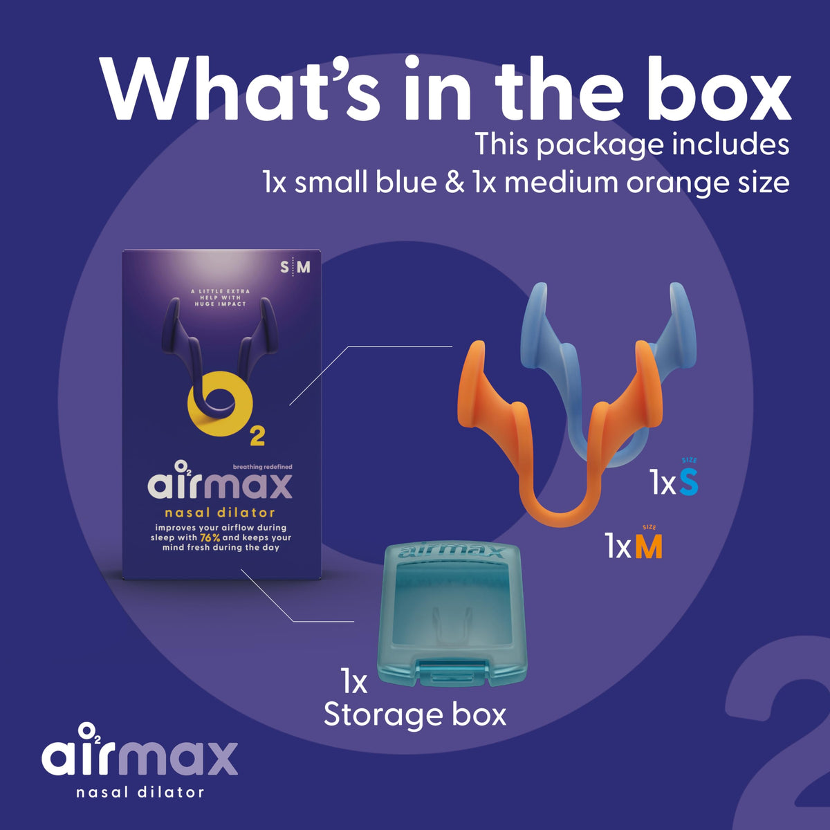 Air Max Nasal Dilators Trial Pack Small & Medium, 76% More Airflow