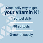 Life Extension Super K, Vitamin K Supplement, 2000 Mcg Vitamin K and 1180 Mcg Vitamin K2, Heart Health, Once-Daily, 90 Softgels | Vitamin K1, K2 MK-7 & K2 MK-4 for Heart & Arterial Health and Calcium Balance; 3-Month Supply, 1 Daily, Gluten-Free & Non-GMO