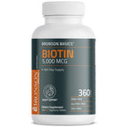 Bronson Biotin 5,000mcg Hair Skin and Nails Vitamins, 360 Tablets