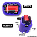 2-PACK NEW Silicone Seat Belt Buckle Booster (BPA Free) - Raises Rear Seat Belts For Easy Access - Stop Fishing for Buried Back Seat Belts - Makes Back Row Receptacle Stand Upright for Easier Buckling