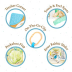 KIDS PREFERRED Peter Rabbit Soft Book with toy, Teether and Crinkle, 5 Inches