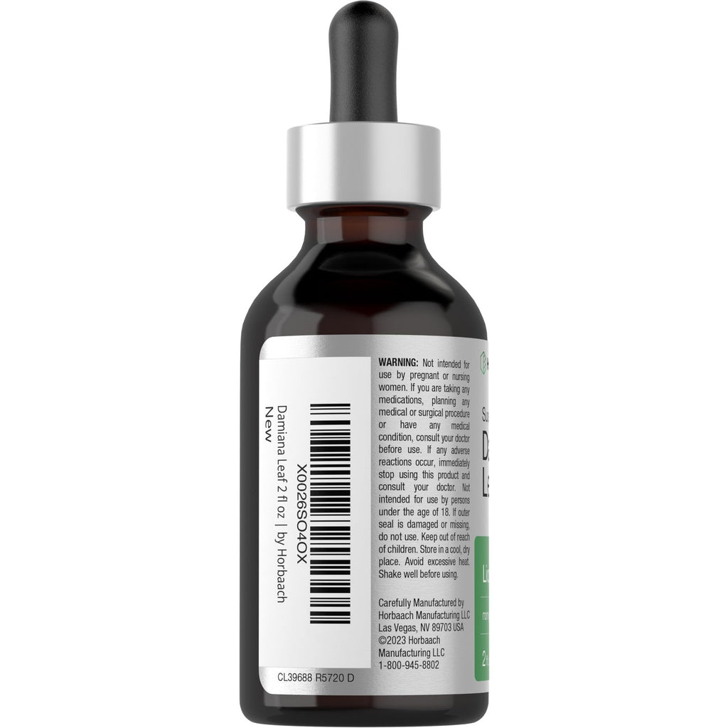 Horbäach Damiana Leaf Herb Tincture | 2 fl oz | Super Concentrated