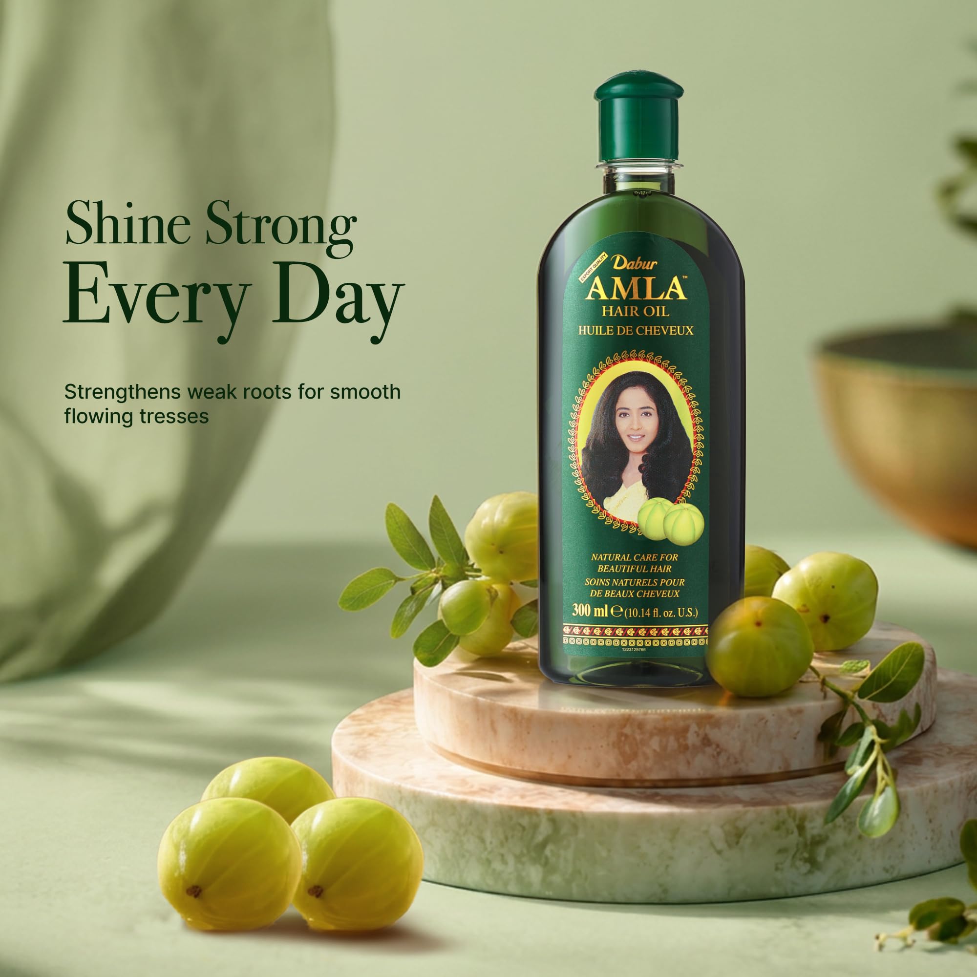 Dabur Amla Hair Oil – Nourishing with Pure Amla Oil For Hair Growth, 300 ml | Botanical Extracts for Healthy, Moisturized Scalp, Strong, Shiny Hair – Ayurvedic Strengthen Roots for Men & Women