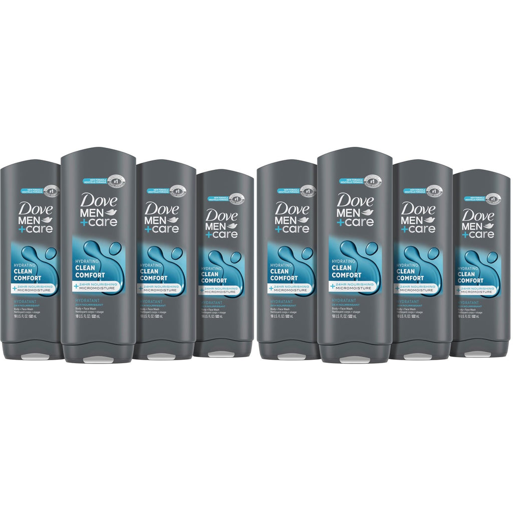 Buy now DOVE MEN + CARE Body and Face Wash Clean Comfort 4 Count for Healthier and Stronger Skin Effectively Washes Away Bacteria While Nourishing Your Skin, 18 oz at indiglob india