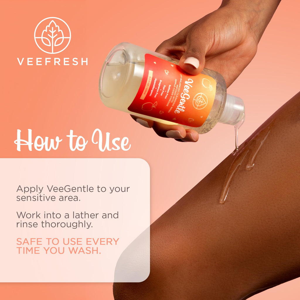 VeeFresh VeeGentle pH Balanced Feminine Wash - Apple Cider Vinegar, 250ml