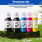 OFFICENTER Compatible Ink Refill Bottles for ET2760 ET-4760 ET2750 ET-3760 ET-2850 ET-15000 ST-4000 ST-2000 ET-3710 ET-3850 ET-3750 ET-4850 ET-3830 ET4750 ET2700 ST3000 ET3700 Printer(2BK C M Y)