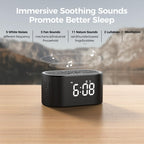 REACHER Digital Alarm Clock & White Noise Sound Machine for Bedroom