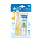 Buy now Dr. Brown's Infant-to-Toddler Toothbrush, Giraffe & Strawberry Toothpaste Set at indiglob india