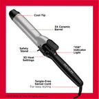 Buy now Revlon Perfect Heat Triple Ceramic Curling Iron | For Silky Smooth Loose Curls (1-1/2 in) at indiglob india