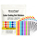 Dot Stickers Colorful Round, 1000PCS 3/4 Inch Color Coding Labels for Office, Classroom Decor, and Organizing,10 Assorted Colors Circle Sticker