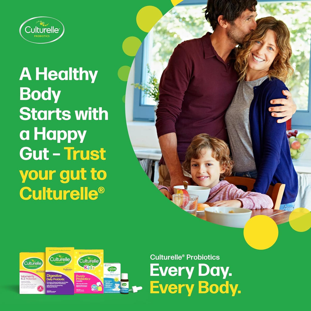 Culturelle Kids Multivitamin + Probiotic Chewable, Ages 3+, 50 Count | From the #1 Pediatrician-Recommended Brand± Promotes Digestive, Oral, Immune Health* with 11 Vitamins & Minerals, Fruit Punch