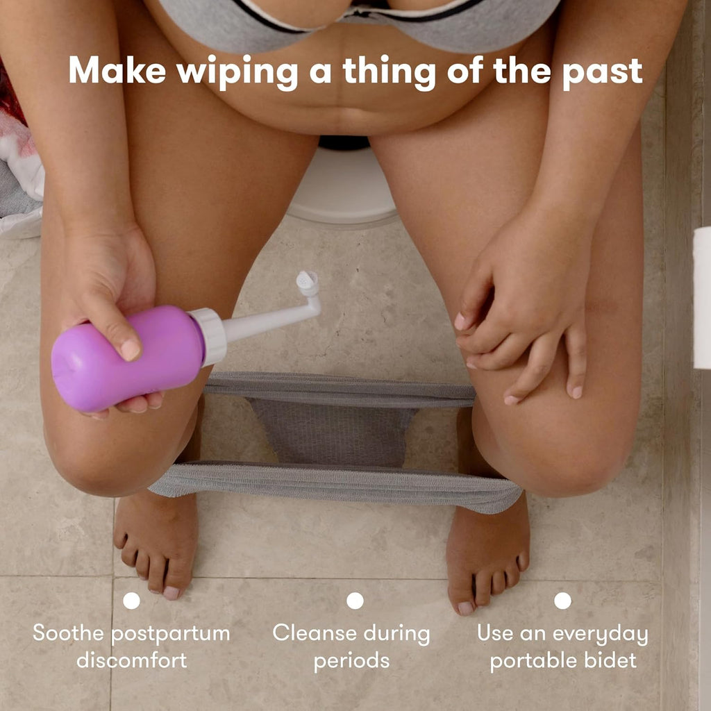 Buy now Frida Mom Upside Down Peri Bottle for Postpartum Care, Portable Bidet Perineal Cleansing and Recovery for New Mom, The Original Fridababy MomWasher at indiglob india