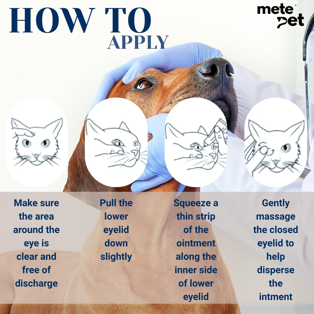 Vetromycin Plus Pet Eye Cream Health for Dogs, Cats, Cattle, Sheep, Horse, Bird 0.35 oz / 10 gr, 1 Tube