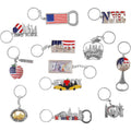 Buy now Spark 12-Pack New York City Souvenir Keychains – 3D Silver Metal NYC Landmark Set with Statue of Liberty, Empire State Building, Freedom Tower, Taxi Cab, USA Flag & Bottle Openers Default at indiglob india