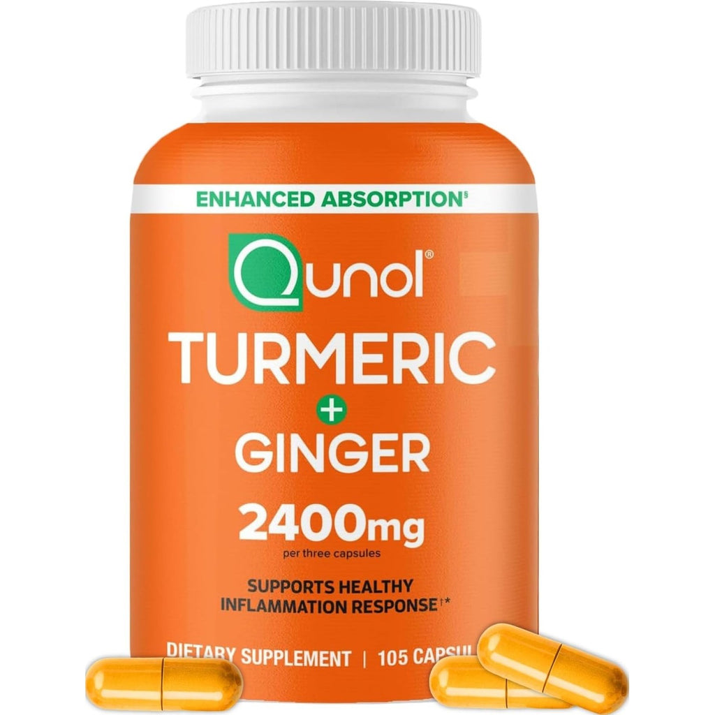 Turmeric Curcumin with Black Pepper & Ginger, 2400mg Turmeric Extract with 95% Curcuminoids, Extra Strength Supplement,