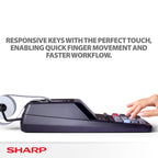 Sharp 12-Digit Two-Color Print Calculator, Black (EL2196BL)