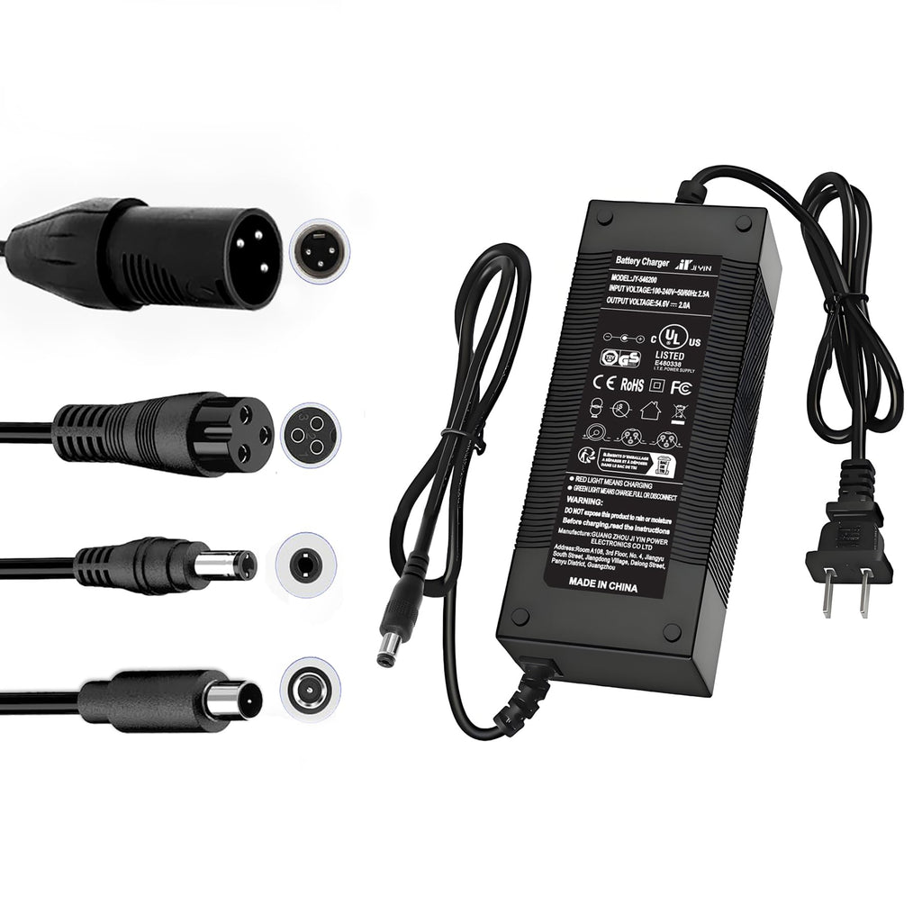 UL Certified 54.6V 2A Fast Electric Bike Charger for 48V Ebike Battery - Compatible with Lectric XP 2.0/3.0, Ecotric City/Beach, Evercross H5/H7