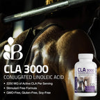 Bronson CLA 3000 Extra High Potency Weight Management Support, 120 Softgels | 2250 mg Active CLA per Serving, Non-Stimulating, 100% Safflower Oil, Lean Body Mass Support, Non-GMO