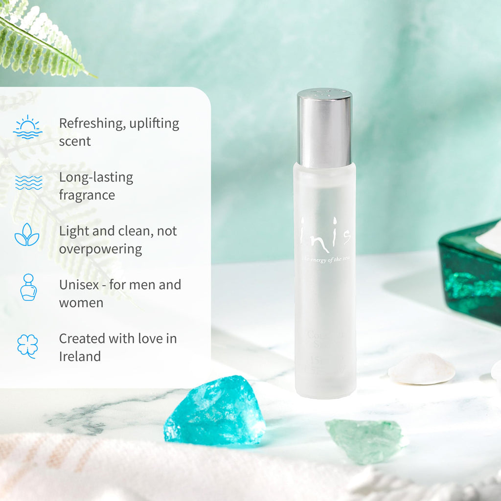 Inis the Energy of the Sea - Cologne for Men and Women, 0.5 fl oz | Travel Size Unisex Perfume, Clean Fresh Aquatic Ocean Fragrance with Sparkling Citrus Notes
