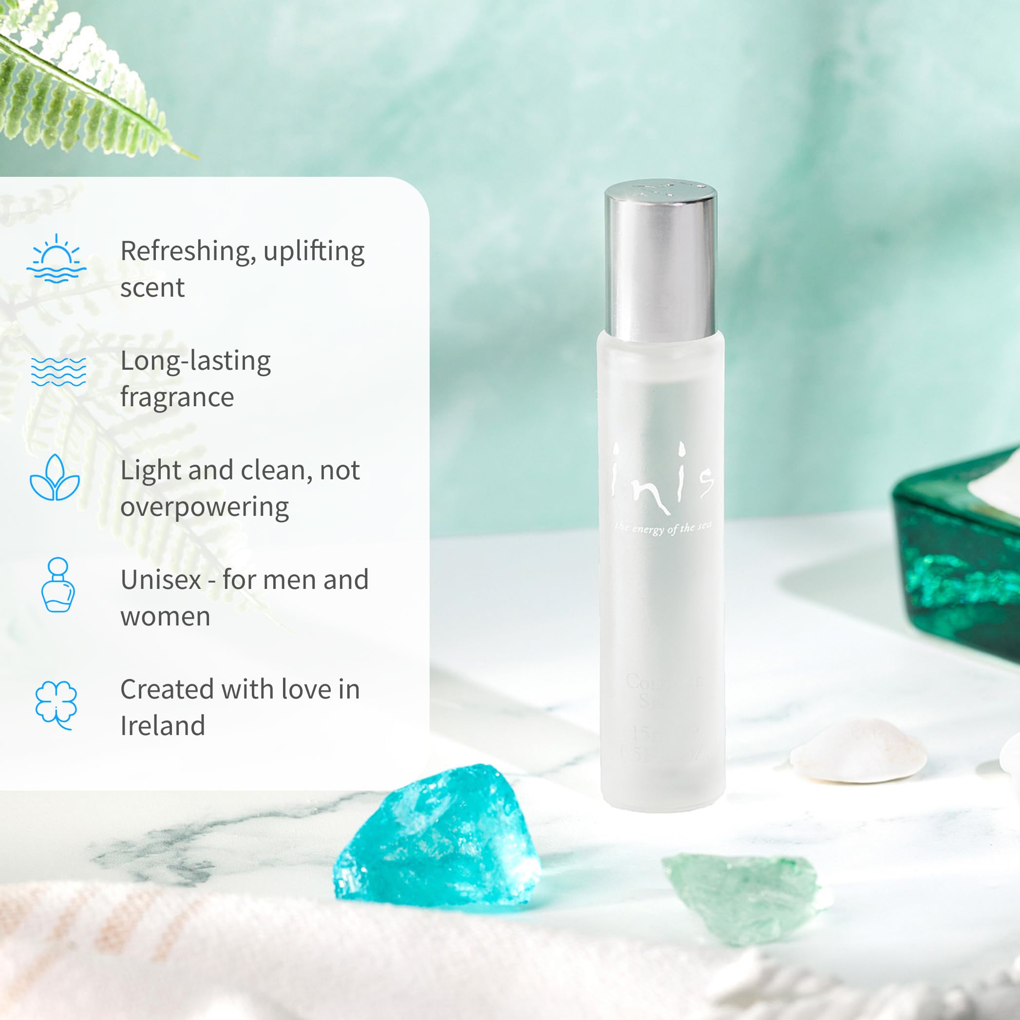 Inis the Energy of the Sea - Cologne for Men and Women, 0.5 fl oz | Travel Size Unisex Perfume, Clean Fresh Aquatic Ocean Fragrance with Sparkling Citrus Notes