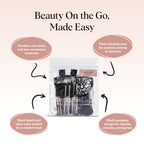 Buy now Kitsch 11 PCS Travel Bottles for Toiletries â€“ Travel Essentials Kit for Shampoo, Conditioner, Lotion & More - TSA Approved Travel Bottles, Leak-Proof Refillable Travel Size Containers - Black & Ivory at indiglob india
