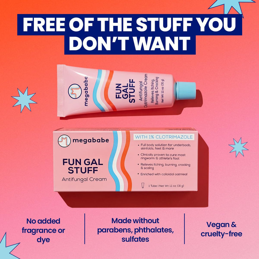 Megababe Fun Gal Stuff, 1% Clotrimazole, Underboob & Skinfolds, 1.1 oz