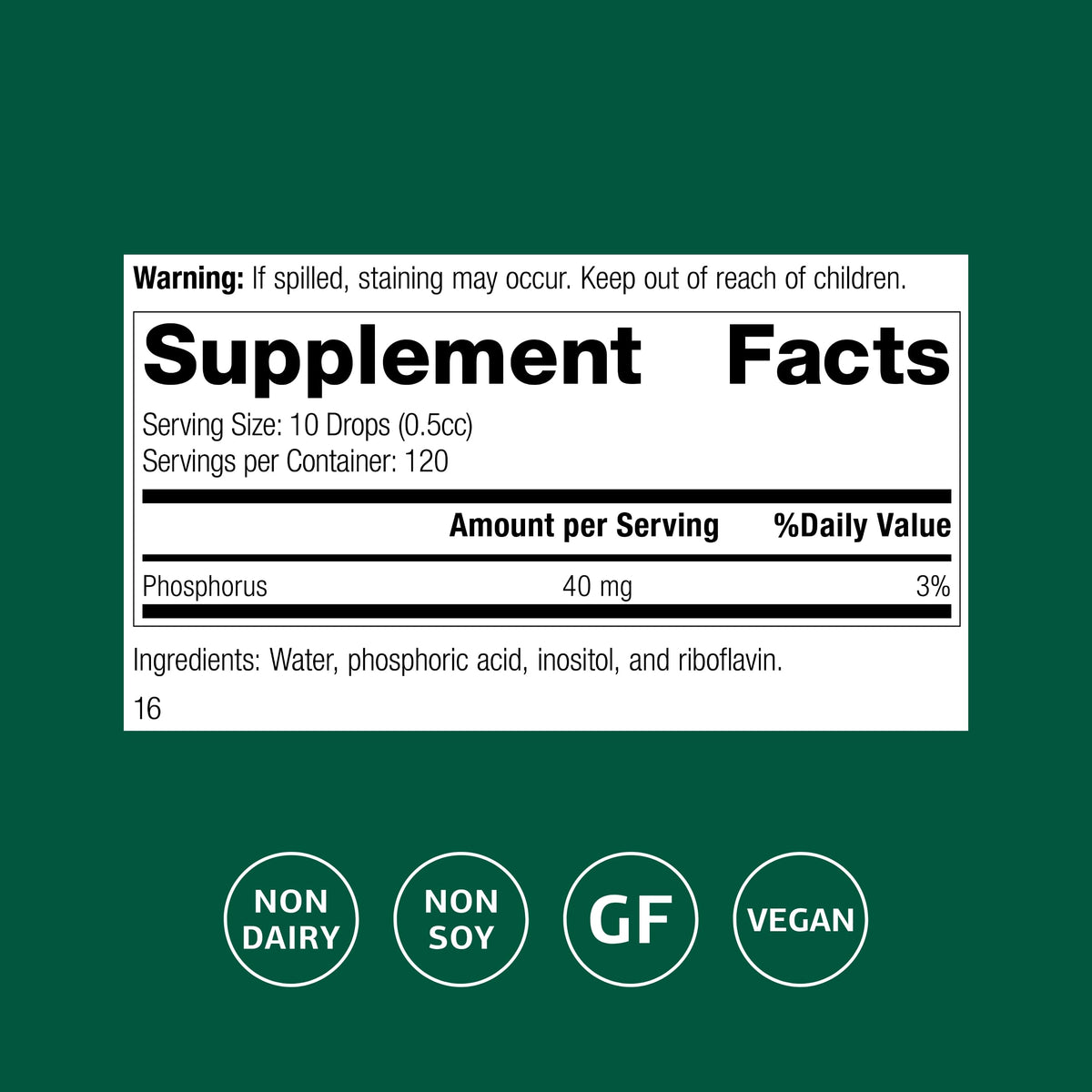 Standard Process Phosfood Liquid, Phosphorus Supplement, 60 mL (2 fl oz)