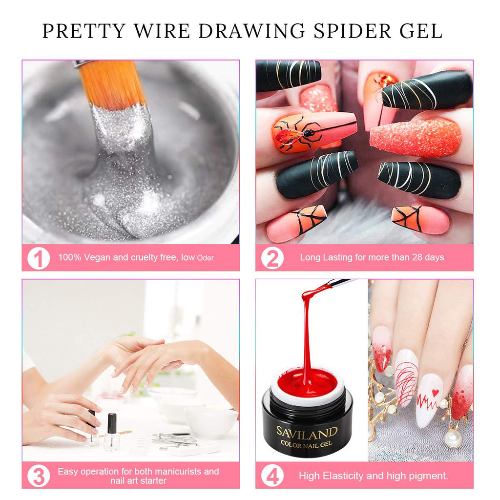 SAVILAND One-Step Gel Nail Polish Pens, premium imported, ideal for lasting manicures; cruelty-free, vibrant colors.