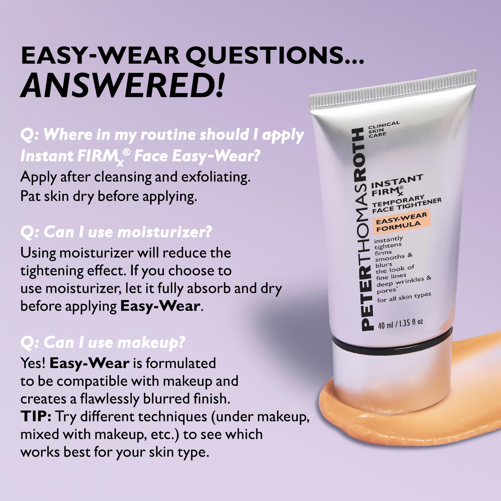 Peter Thomas Roth | Instant FIRMx® Temporary Face Tightener Easy-Wear Formula |For Firming & Smoothing Fine Lines, Deep Wrinkles and Pores