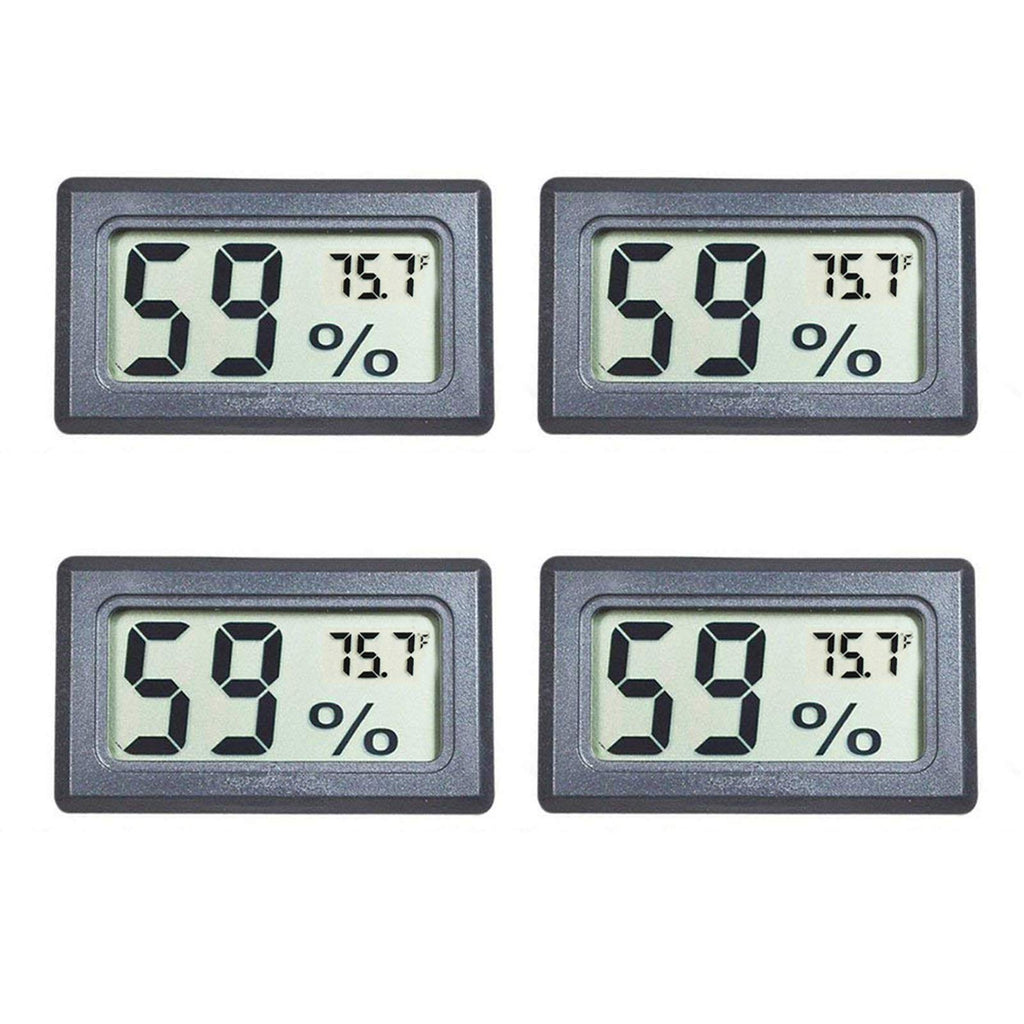 4-Pack Mini Indoor Temperature Humidity Meters Digital Gauge