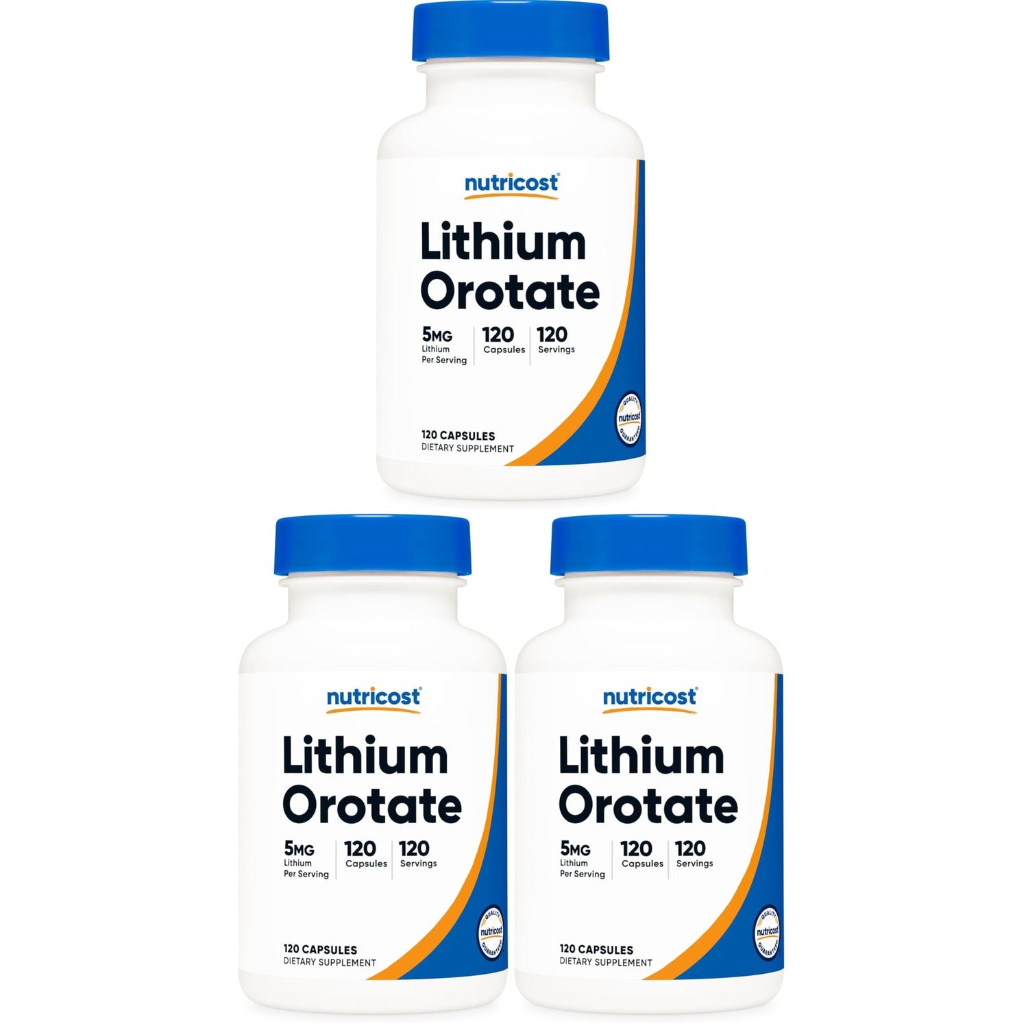 Nutricost Lithium Orotate 5mg, 120 Capsules, Veggie Caps, Gluten Free | GMO-Free