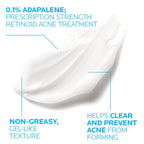 La Roche-Posay Effaclar Adapalene Gel 0.1% Acne Treatment, 1.6oz | Retinoid cream acne medication gel for blackheads and whiteheads. Oil free formula helps clear blemishes and clogged pores.