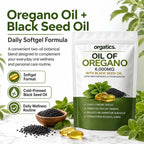 Oregano Oil & Black Seed Oil Softgels, with Cold-Pressed Black Seed and MCT, Non-GMO, Gluten Free